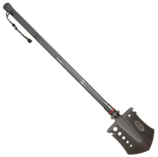 Portable shovel with a folding design on a white background