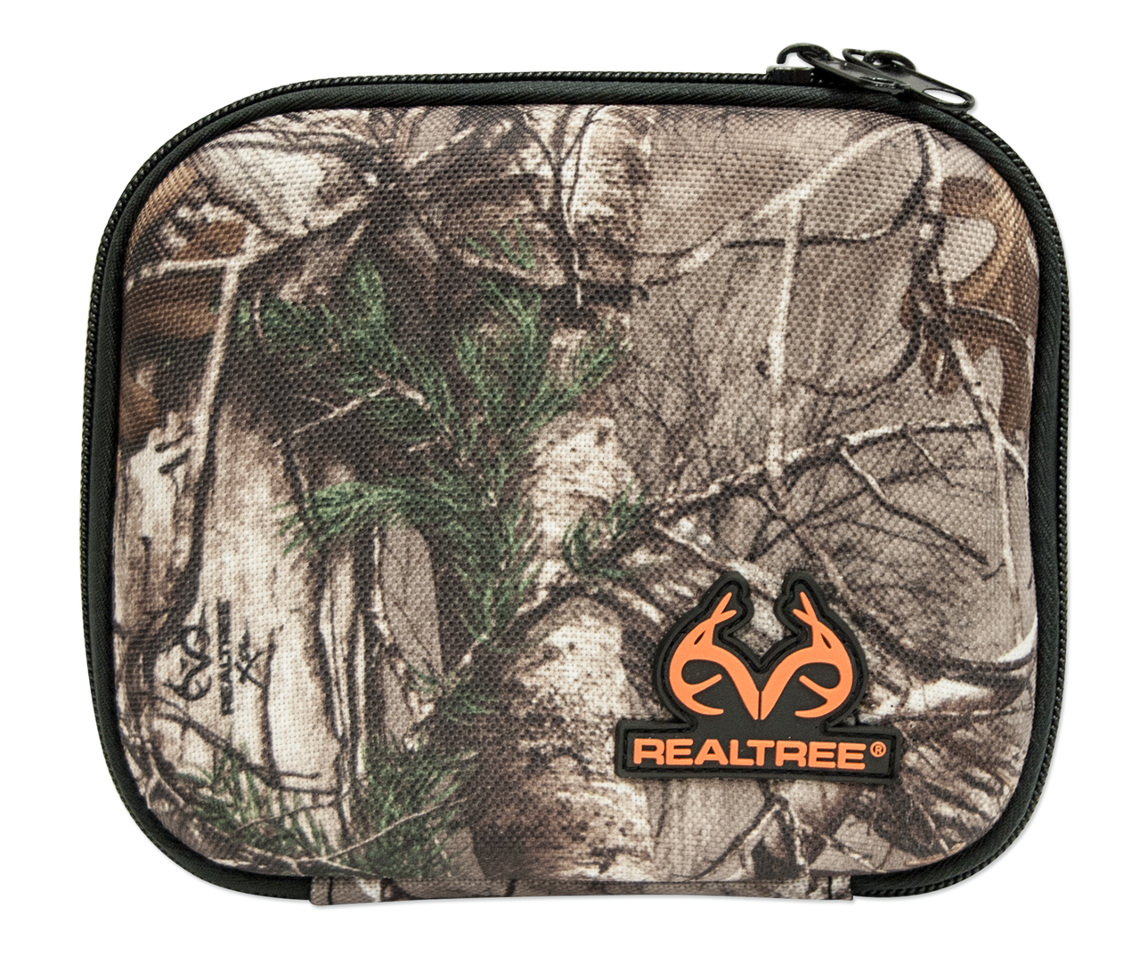 Camouflage pouch with Realtree logo on a white background