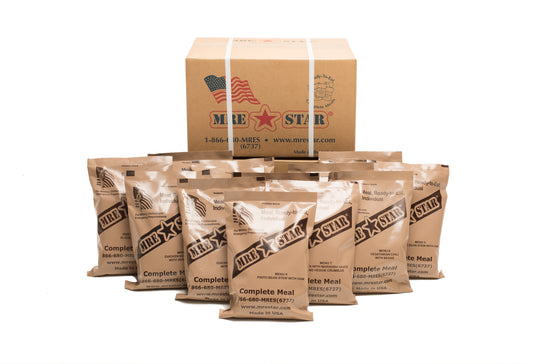 Box of Me-Star complete meal packages on a white background