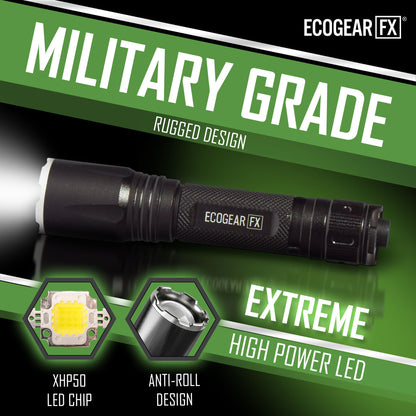 TK2000 Tactical Flashlight | 2000 Lumens USB-C Rechargeable