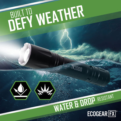 TK2000 Tactical Flashlight | 2000 Lumens USB-C Rechargeable